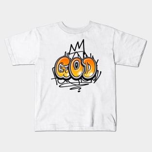 God Christian Quote Graffiti Style Kids T-Shirt